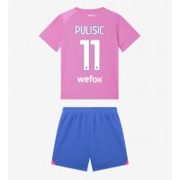 Echipament fotbal AC Milan Christian Pulisic #11 Tricou Treilea 2023-24 pentru copii maneca scurta (+ Pantaloni scurti)